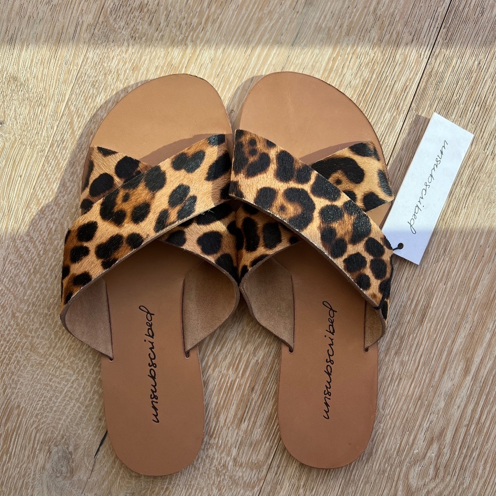 Genuine Leather Sandals, Brand: Unsubscribed, Made In Italy, size 7